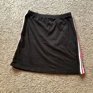 black brandy melville skirt w stripes on the sides